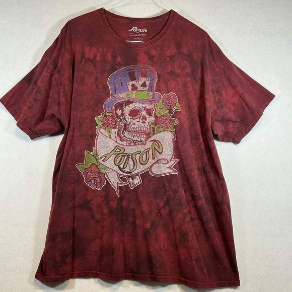 2017 Poison Repro Concert Tshirt Dragging the Cat Across‎ America 1987 2XL - Picture 1 of 8